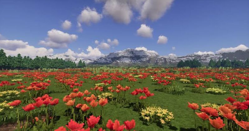 Thế giới các loài hoa rực rỡ sắc màu trong Minecraft