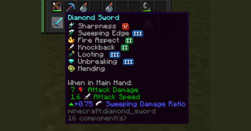 Trọn bộ bùa phép phù phép mạnh nhất cho kiếm Minecraft